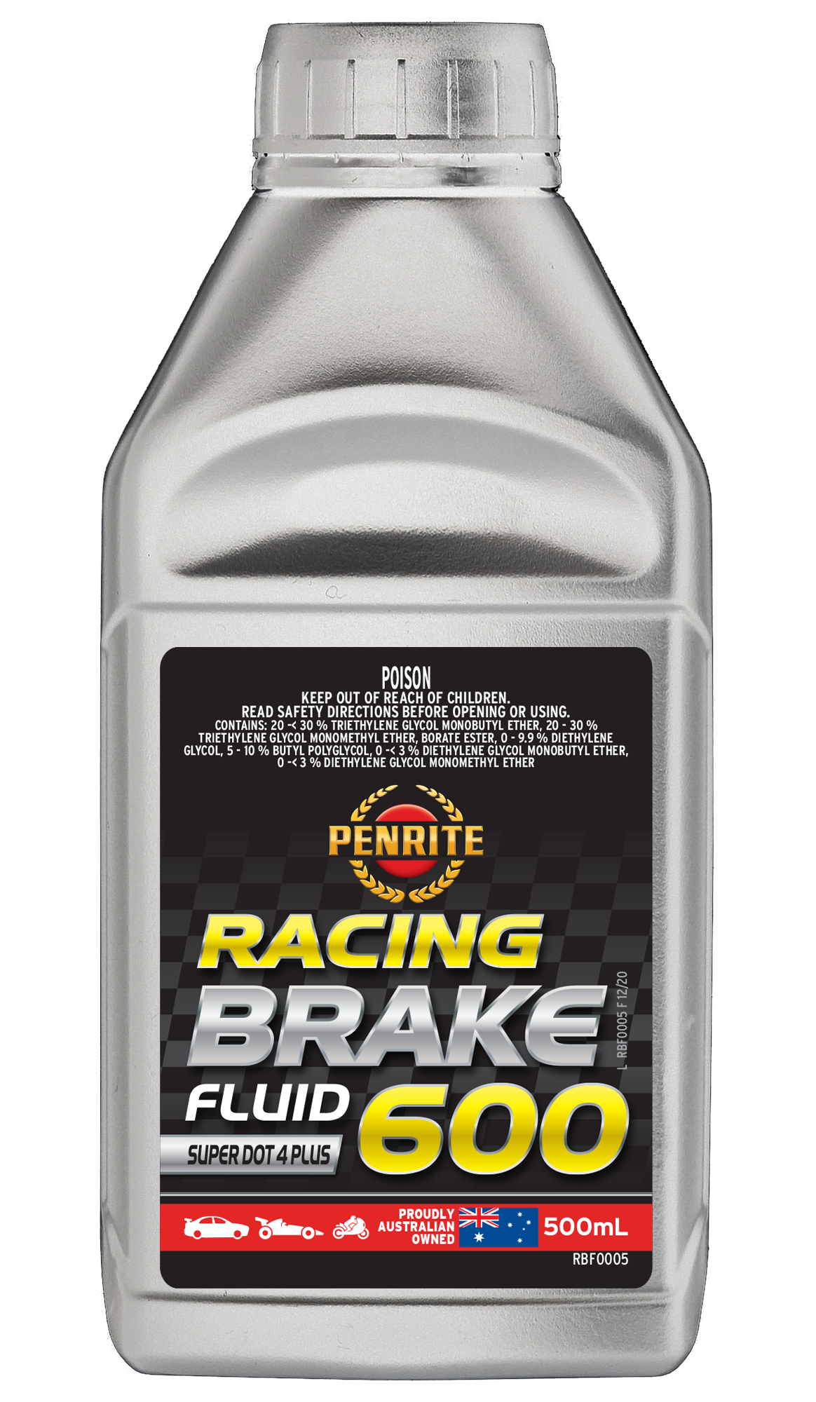 RACING BRAKE FLUID 600 500mL PENRITE OIL